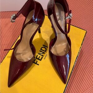 Zara Burgundy Patent Leather Heels
